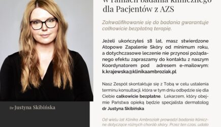 badanie kliniczne AZS pacjenci dorośli Warszawa