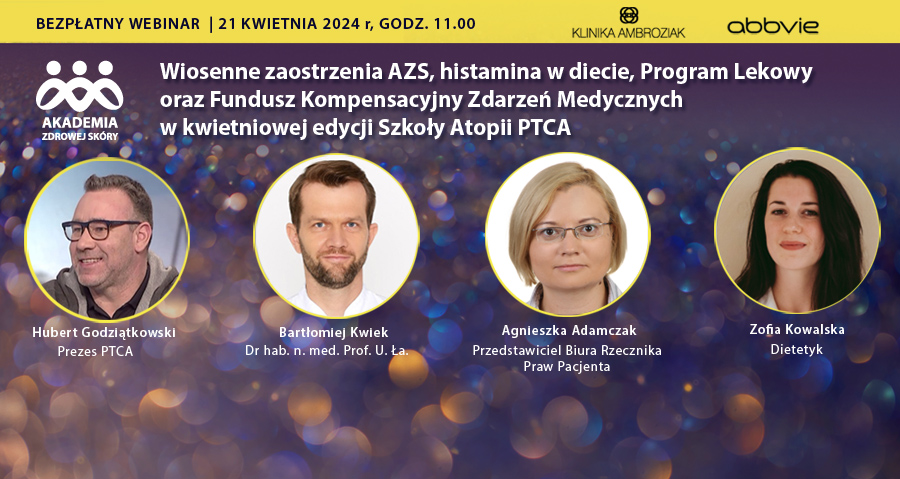 Webinar Szkoła Atopii PTCA kwiecień 2024